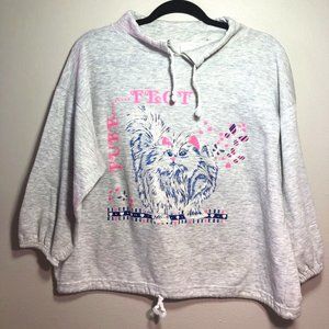 80's Puff Paint Kitty Sweatshirt